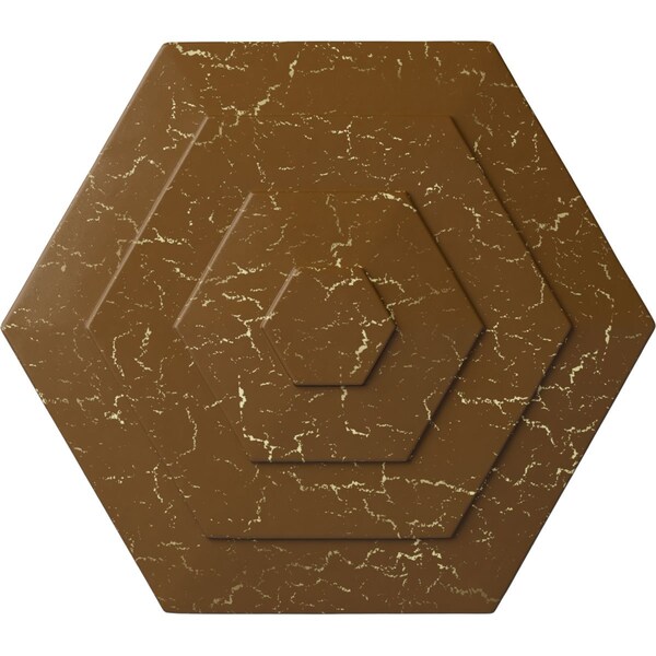 Ekena Millwork Woodruff Ceiling Medallion, Hand-Painted Smokey Topaz Crackle, 23 1/4"OD x 7/8"P CM23WFSTC - main